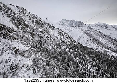 Stock Photograph - The Ogilvie Mountains in winter; Yukon, Canada. Fotosearch