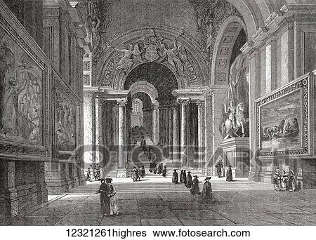 Stock Photograph - The Scala Regia, formal entrance to The Vatican, Vatican City, Rome, Italy in the late 19th century. From Italian Pictures by Rev. Samuel Manning, published c. 1890.. Fotosearch