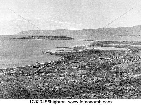 The Self-Interpreting Family Bible, Brown, Rev. John. Circa 1880. Line block etching. Northern Shore of the Dead Sea. Engraved by J. Stephenson from a photograph by Frith View Large Photo Image Stock Photograph - The Self-Interpreting Family Bible, Brown, Rev. John. Circa 1880. Line block etching. Northern Shore of the Dead Sea. Engraved by J. Stephenson from a photograph by Frith. Fotosearch