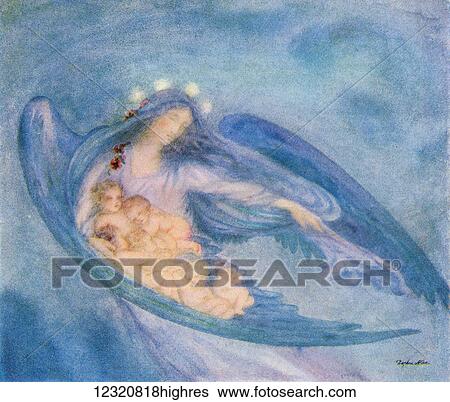 Stock Photograph - The Vision. From the picture by Daphne Allen from the book Princess Marie-Jos's Children's Book published 1916.. Fotosearch