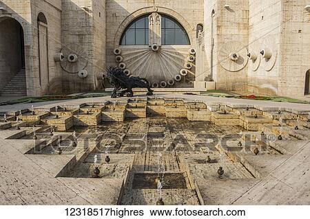 Stock Photograph - Third level of the Yerevan Cascade; Yerevan, Armenia. Fotosearch