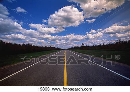 Two lane highway extending to horizon View Large Photo Image Stock Image - Two lane highway extending to horizon. Fotosearch