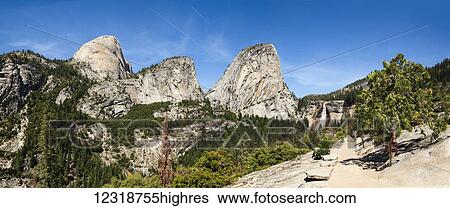View of Half Dome, Liberty Cap and Nevada Fall, Yosemite National Park; California, United States of America View Large Photo Image Stock Photograph - View of Half Dome, Liberty Cap and Nevada Fall, Yosemite National Park; California, United States of America. Fotosearch