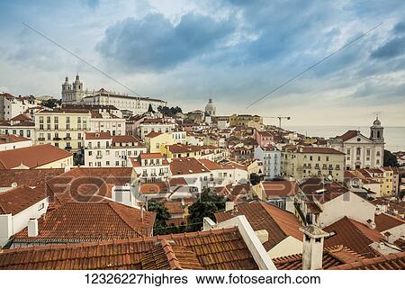 View of the city from Alfama; Lisbon, Portugal View Large Photo Image Stock Photograph - View of the city from Alfama; Lisbon, Portugal. Fotosearch