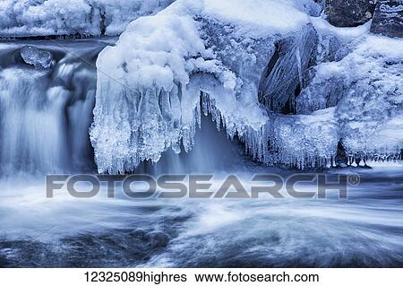 Winter cascades; Enfield, Nova Scotia, Canada View Large Photo Image Stock Photograph - Winter cascades; Enfield, Nova Scotia, Canada. Fotosearch