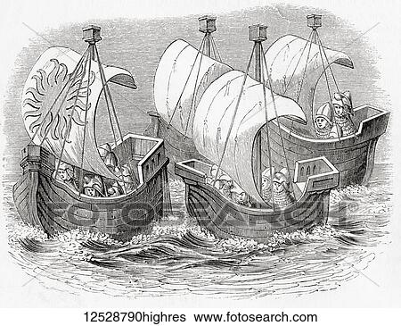 14th century ships from the time of Richard II. From Old England: A Pictorial Museum, published 1847. View Large Photo Image Stock Photograph - 14th century ships from the time of Richard II. From Old England: A Pictorial Museum, published 1847.. Fotosearch