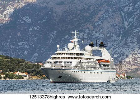 A cruise ship in the Bay of Kotor; Kotor, Kotor Municipality, Monte View Large Photo Image Stock Photograph - A cruise ship in the Bay of Kotor; Kotor, Kotor Municipality, Monte. Fotosearch