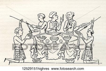 A dinner party, after a Cotton MS. The Cotton or Cottonian library is a collection of manuscripts once owned by Sir Robert Bruce Cotton (15711631), an antiquarian and bibliophile. From Old England: A Pictorial Museum, published 1847. View Large Photo Image Stock Photograph - A dinner party, after a Cotton MS. The Cotton or Cottonian library is a collection of manuscripts once owned by Sir Robert Bruce Cotton (15711631), an antiquarian and bibliophile. From Old England: A Pictorial Museum, published 1847.. Fotosearch