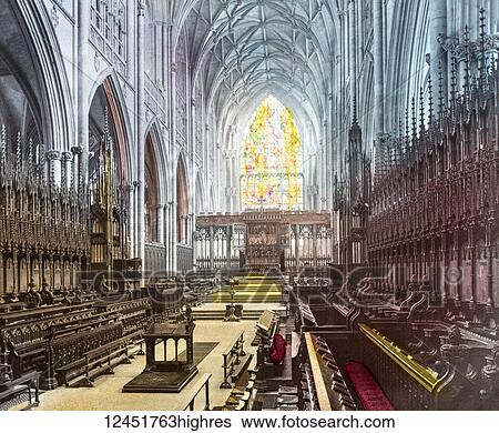 A hand coloured magic lantern slide circa 1900. Choir York Minster View Large Photo Image Stock Photograph - A hand coloured magic lantern slide circa 1900. Choir York Minster. Fotosearch