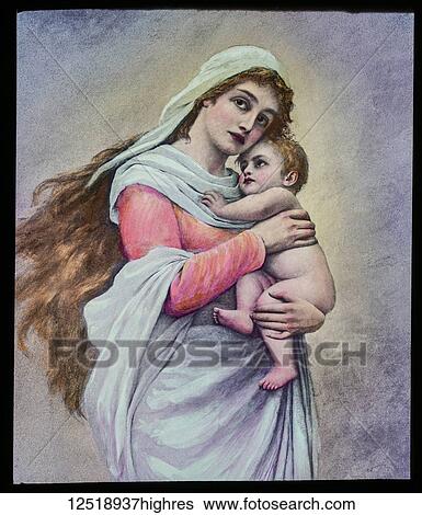 A hand coloured magic lantern slide circa 1900. Madonna and child by Franz Hanfstaengl View Large Photo Image Stock Photograph - A hand coloured magic lantern slide circa 1900. Madonna and child by Franz Hanfstaengl. Fotosearch