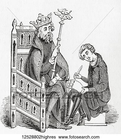 A king with his scribe in the Middle Ages. From Old England: A Pictorial Museum, published 1847. View Large Photo Image Stock Photograph - A king with his scribe in the Middle Ages. From Old England: A Pictorial Museum, published 1847.. Fotosearch