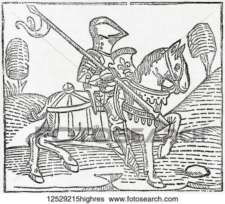 A medieval knight, after a woodcut from Caxton's Game of Chess. From Old England: A Pictorial Museum, published 1847. View Large Photo Image Stock Photograph - A medieval knight, after a woodcut from Caxton's Game of Chess. From Old England: A Pictorial Museum, published 1847.. Fotosearch