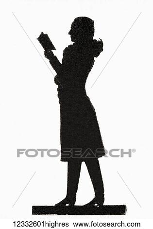 Stock Photograph - A paper silhouette of Goethe. Johann Wolfgang von Goethe, 1749 1832. German writer and statesman. Cutting portraits, generally in profile, from black card became popular in the mid-18th century being a cheap but effective alternative to the.... Fotosearch
