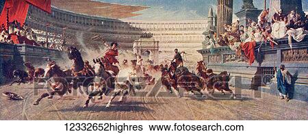 A Roman chariot race. From Hutchinson's History of the Nations, published 1915. View Large Photo Image Stock Photograph - A Roman chariot race. From Hutchinson's History of the Nations, published 1915.. Fotosearch