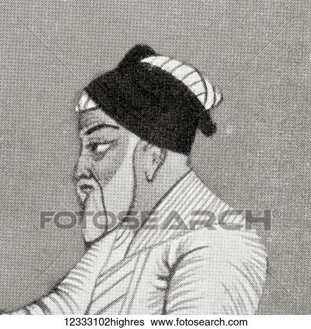 Stock Photograph - Abu'l Muzaffar Muhi-ud-Din Muhammad, 1618 1707, aka Aurangzeb or Alamgir. Sixth, and last effective Mughal Emperor. From Hutchinson's History of the Nations, published 1915.. Fotosearch