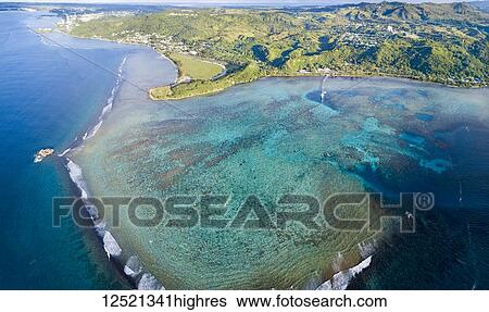 Aerial view of Piti Bay, Fisheye Marine Park and the War in the Pacific National Historical Park; Asan, Guam, Micronesia View Large Photo Image Stock Photograph - Aerial view of Piti Bay, Fisheye Marine Park and the War in the Pacific National Historical Park; Asan, Guam, Micronesia. Fotosearch
