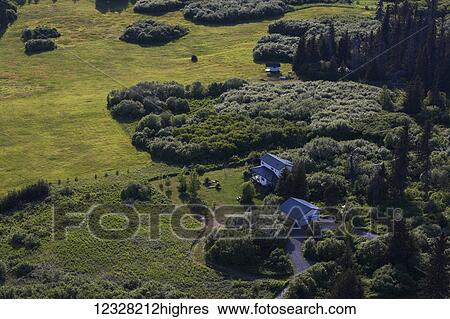 Aerial View Of Rural Houses, Homer, Southcentral Alaska, USA View Large Photo Image Stock Photograph - Aerial View Of Rural Houses, Homer, Southcentral Alaska, USA. Fotosearch