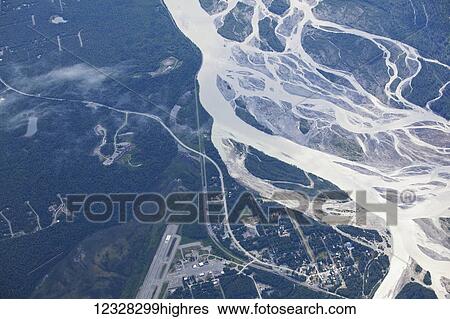 Aerial View Of Talkeetna, And The Susitna And Talkeetna Rivers, Southcentral Alaska, USA View Large Photo Image Stock Photograph - Aerial View Of Talkeetna, And The Susitna And Talkeetna Rivers, Southcentral Alaska, USA. Fotosearch