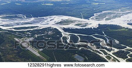 Aerial View Of Talkeetna, The Airport, Susitna And Talkeetna Rivers, Southcentral Alaska, USA View Large Photo Image Stock Photograph - Aerial View Of Talkeetna, The Airport, Susitna And Talkeetna Rivers, Southcentral Alaska, USA. Fotosearch