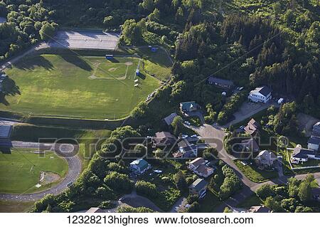 Aerial View Of The Homer High School And Sports Tracks Next To A Neighborhood, Southcentral Alaska, USA View Large Photo Image Stock Photograph - Aerial View Of The Homer High School And Sports Tracks Next To A Neighborhood, Southcentral Alaska, USA. Fotosearch