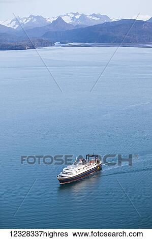 Aerial View Of The M/V Tustamena In Kachemak Bay, Homer, Southcentral Alaska, USA View Large Photo Image Stock Photograph - Aerial View Of The M/V Tustamena In Kachemak Bay, Homer, Southcentral Alaska, USA. Fotosearch
