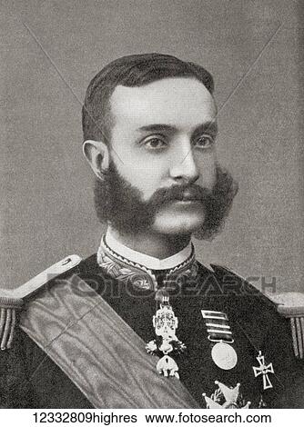 Stock Photograph - Alfonso XII, 1857 1885. King of Spain. From Hutchinson's History of the Nations, published 1915.. Fotosearch