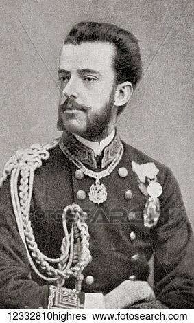 Stock Photograph - Amadeo I, 1845 1890. King of Spain who reigned briefly from 1870 to 1873. From Hutchinson's History of the Nations, published 1915.. Fotosearch