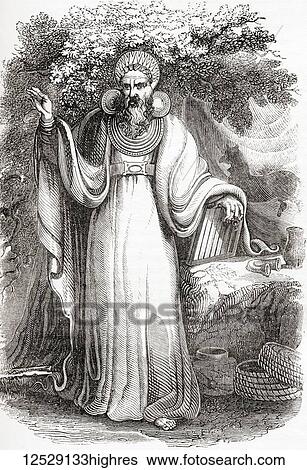Archdruid in full judicial costume. From Old England: A Pictorial Museum, published 1847. View Large Photo Image Stock Photograph - Archdruid in full judicial costume. From Old England: A Pictorial Museum, published 1847.. Fotosearch