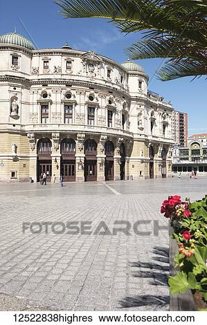 Arriaga Theatre, circa 1890; Bilboa, Vizcaya, Pais Vasco, Spain View Large Photo Image Stock Photograph - Arriaga Theatre, circa 1890; Bilboa, Vizcaya, Pais Vasco, Spain. Fotosearch