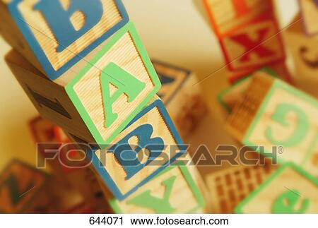 Stock Image - Baby toy blocks. Fotosearch