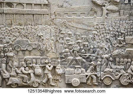 Bas-relief depicting the atrocities committed by the Khmer Rouge at the base of the memorial stupa to the victims of the Khmer Rouge at Wat Samrong Knong; Battambang, Cambodia View Large Photo Image Stock Photograph - Bas-relief depicting the atrocities committed by the Khmer Rouge at the base of the memorial stupa to the victims of the Khmer Rouge at Wat Samrong Knong; Battambang, Cambodia. Fotosearch