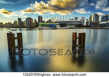 BC Place and condominiums along the waterfront; Vancouver, British Columbia, Canada View Large Photo Image Stock Photograph - BC Place and condominiums along the waterfront; Vancouver, British Columbia, Canada. Fotosearch