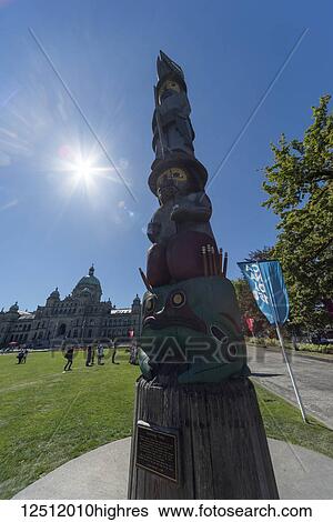 Stock Photograph - British Columbia Parliament Buildings in Victoria, Vancouver Island; Victoria, British Columbia, Canada. Fotosearch