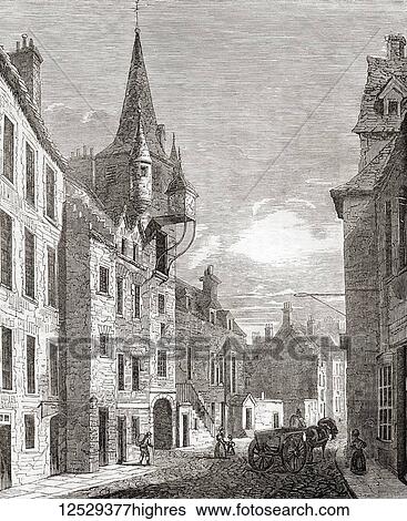 Canongate Jail, Edinburgh, Scotland. From Old England: A Pictorial Museum, published 1847. View Large Photo Image Stock Photograph - Canongate Jail, Edinburgh, Scotland. From Old England: A Pictorial Museum, published 1847.. Fotosearch