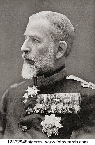 Stock Photograph - Carol I, 1839 1914, born Prince Karl of Hohenzollern-Sigmaringen. Ruler of Romania. From Hutchinson's History of the Nations, published 1915.. Fotosearch