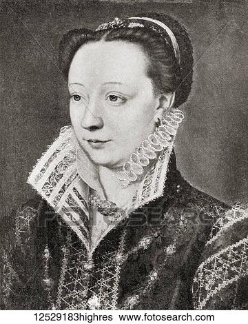 Stock Photograph - Catherine de' Medici, 1519 1589. Italian noblewoman who was Queen of France as the wife of King Henry II. From Hutchinson's History of the Nations, published 1915.. Fotosearch