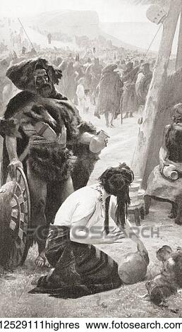 Stock Photograph - Celtic pottery workers during the Bronze Age. From Hutchinson's History of the Nations, published 1915.. Fotosearch