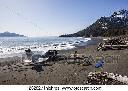 Cessna 206 Landed On The Outer Coast Of Kenai Peninsula Dropping Off Surfers, Southcentral Alaska, USA View Large Photo Image Stock Photograph - Cessna 206 Landed On The Outer Coast Of Kenai Peninsula Dropping Off Surfers, Southcentral Alaska, USA. Fotosearch