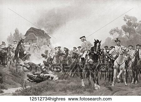 Stock Photograph - Charge of the Austrian dragoons at the Battle of Kolin, 18 June 1757. From Hutchinson's History of the Nations, published 1915.. Fotosearch