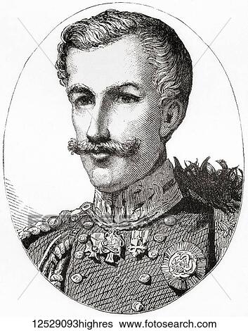 Stock Photograph - Charles Albert, 1798 1849. King of Sardinia. From Ward and Lock's Illustrated History of the World, published c. 1882.. Fotosearch