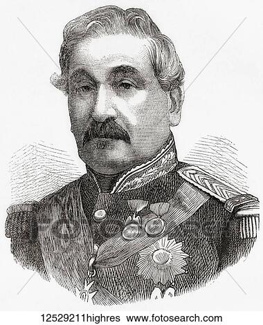 Stock Photograph - Charles Guillaume Marie Appollinaire Antoine Cousin-Montauban, 1er Comte de Palikao, 17961878. French general and statesman. From Ward and Lock's Illustrated History of the World, published c. 1882.. Fotosearch