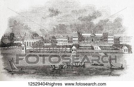 Chelsea Hospital as it appeared in 1715. From Old England: A Pictorial Museum, published 1847. View Large Photo Image Stock Photograph - Chelsea Hospital as it appeared in 1715. From Old England: A Pictorial Museum, published 1847.. Fotosearch