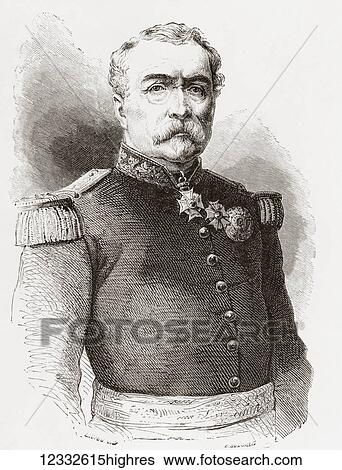 Christophe Lon Louis Juchault de Lamoricire, 1806 1865. French general. From Album-Evenement, Prime du Journal L'Evenement, published 1865. View Large Photo Image Stock Photograph - Christophe Lon Louis Juchault de Lamoricire, 1806 1865. French general. From Album-Evenement, Prime du Journal L'Evenement, published 1865.. Fotosearch
