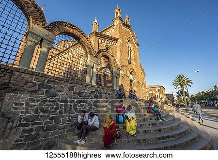 Stock Photograph - Church of Our Lady of the Rosary (commonly called the cathedral); Asmara, Central Region, Eritrea. Fotosearch