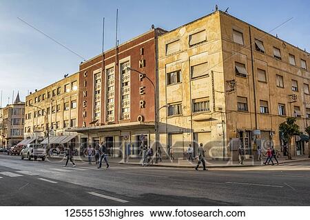 Stock Photograph - Cinema Impero; Asmara, Central Region, Eritrea. Fotosearch