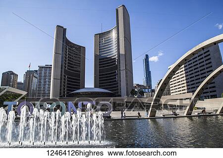 Stock Photograph - City Hall in Toronto; Toronto, Ontario, Canada. Fotosearch