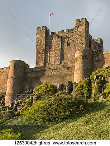 Constable Tower of Bamburgh Castle; Bamburgh, 0rthumberland, England View Large Photo Image Stock Photograph - Constable Tower of Bamburgh Castle; Bamburgh, 0rthumberland, England. Fotosearch