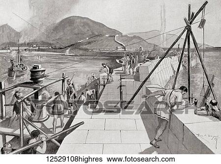 Construction of the Portus Julius, 37-36 BC, Bay of Naples, Italy, the first harbor specifically constructed to be a base for the Roman western naval fleet, the classis Misenensis. From Hutchinson's History of the Nations, published 1915. View Large Photo Image Stock Photograph - Construction of the Portus Julius, 37-36 BC, Bay of Naples, Italy, the first harbor specifically constructed to be a base for the Roman western naval fleet, the classis Misenensis. From Hutchinson's History of the Nations, published 1915.. Fotosearch