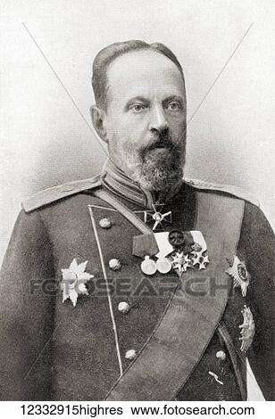 Stock Photograph - Count Sergei Yulyevich Witte, 1849 1915, aka Sergius Witte. Highly influential econometrician, minister, and prime minister in Imperial Russia. From Hutchinson's History of the Nations, published 1915.. Fotosearch