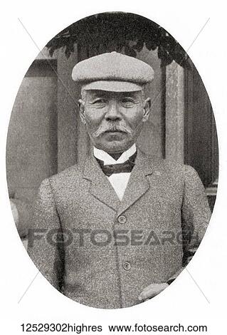 Stock Photograph - Count Tamemoto Kuroki, 1844 1923. Japanese general in the Imperial Japanese Army, head of the Japanese First Army during the Russo-Japanese War. From Hutchinson's History of the Nations, published 1915. Fotosearch